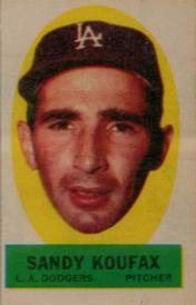 1963 Topps - Peel-Offs #NNO Sandy Koufax Front
