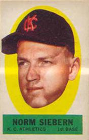 1963 Topps - Peel-Offs #NNO Norm Siebern Front