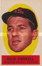1963 Topps - Peel-Offs #NNO Dick Farrell Front