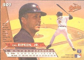 2001 Fleer Cal Ripken, Jr. Career Highlights Box Set #501 Cal Ripken Jr. Back