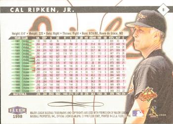 2001 Fleer Cal Ripken, Jr. Career Highlights Box Set #8 Cal Ripken Jr. Back