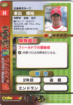 2000 Future Bee Power League UL #066 Akihiro Higashide Back