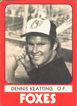 1980 TCMA Appleton Foxes #24 Dennis Keating Front