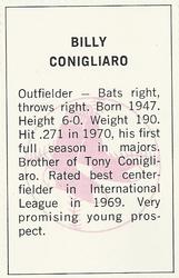 1971 Dell Today's Team Stamps #NNO Billy Conigliaro Back