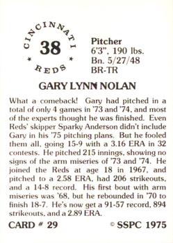 1976 SSPC #29 Gary Nolan Back