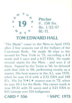 1976 SSPC #556 Tom Hall Back