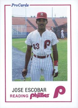 1985 ProCards Reading Phillies #8 Jose Escobar Front