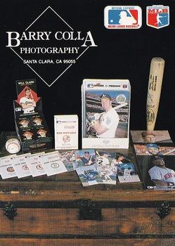 1990 The Colla Collection Limited Edition Jose Canseco - Information Card #NNO Barry Colla Photography Front