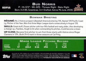2009 Bowman Draft Picks & Prospects #BDP16 Bud Norris Back