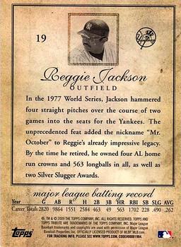 2009 Topps Tribute #19 Reggie Jackson Back
