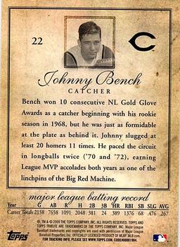 2009 Topps Tribute #22 Johnny Bench Back