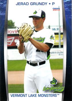 2014 Choice Vermont Lake Monsters #10 Jerad Grundy Front