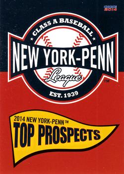 2014 Choice New York-Penn League Top Prospects #NNO1 Checklist Front