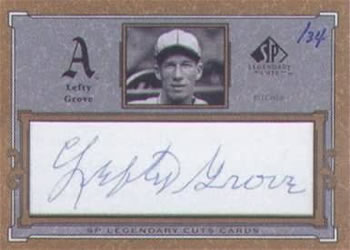 2001 SP Legendary Cuts - Autographs #C-LG Lefty Grove Front