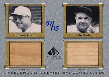 2001 SP Legendary Cuts - Game Bat Combo #JF-BR Jimmie Foxx / Babe Ruth Front