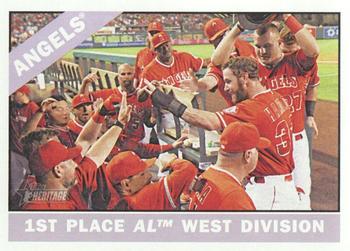 2015 Topps Heritage #131 1st Place AL West Division Front