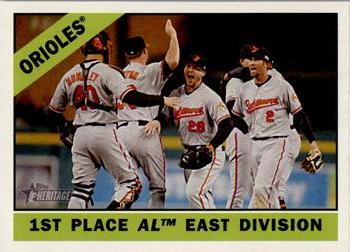 2015 Topps Heritage #348 1st Place AL East Division Front