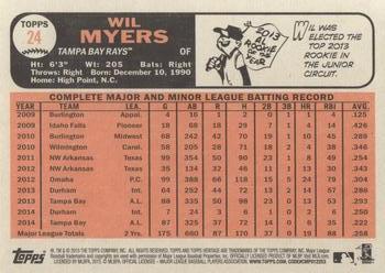 2015 Topps Heritage #24 Wil Myers Back