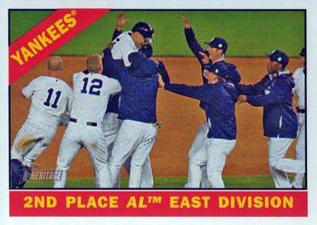 2015 Topps Heritage #92 2nd Place AL East Division Front