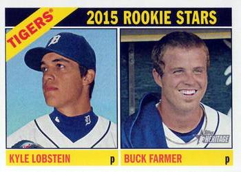 2015 Topps Heritage #209 2015 Rookie Stars (Kyle Lobstein / Buck Farmer) Front