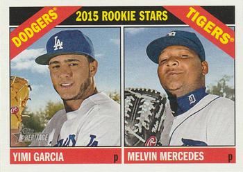 2015 Topps Heritage #288 2015 Rookie Stars (Yimi Garcia / Melvin Mercedes) Front