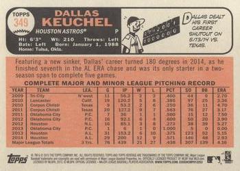 2015 Topps Heritage #349 Dallas Keuchel Back