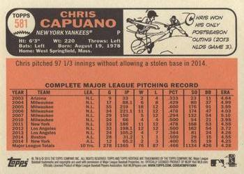2015 Topps Heritage #581 Chris Capuano Back