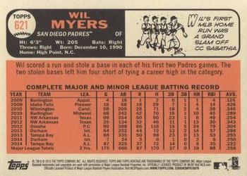 2015 Topps Heritage #621 Wil Myers Back