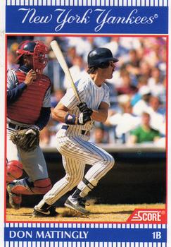 1990 Score New York Yankees #2 Don Mattingly Front