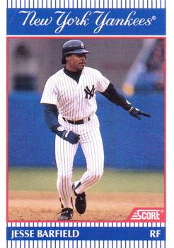 1990 Score New York Yankees #5 Jesse Barfield Front