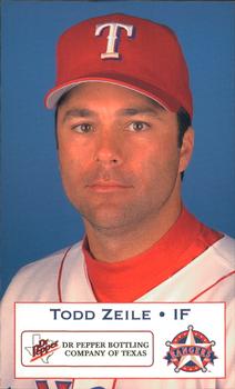 1999 Dr. Pepper Texas Rangers #NNO Todd Zeile Front
