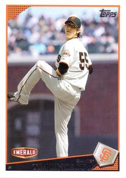 2009 Topps Emerald Nuts San Francisco Giants #1 Tim Lincecum Front