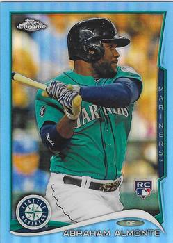 2014 Topps Chrome - Blue Refractors #12 Abraham Almonte Front