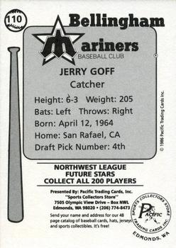 1986 Cramer Bellingham Mariners #110 Jerry Goff Back