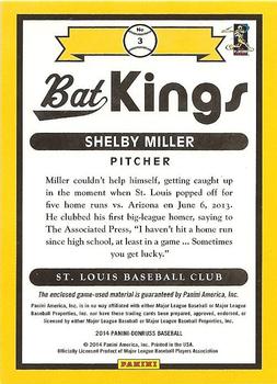 2014 Donruss - Bat Kings #3 Shelby Miller Back