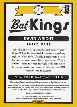 2014 Donruss - Bat Kings #9 David Wright Back