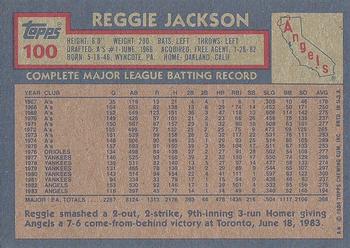 1984 Topps #100 Reggie Jackson Back