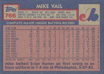 1984 Topps #766 Mike Vail Back