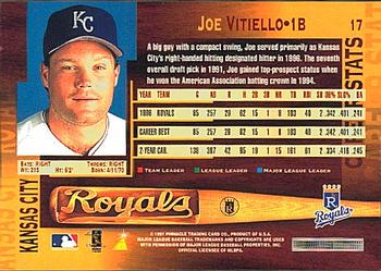 1997 Pinnacle #17 Joe Vitiello Back