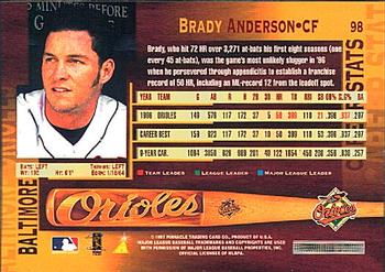 1997 Pinnacle #98 Brady Anderson Back