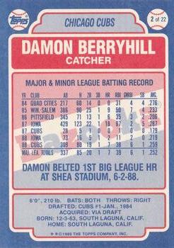 1989 Topps Bazooka #2 Damon Berryhill Back