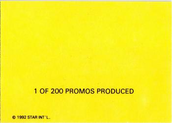 1992 Star Platinum - Promos #NNO Will Clark Back