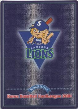 2001 Teleca Samsung Lions Card Game #NNO Seung-Yuop Lee Back