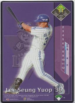 2001 Teleca Samsung Lions Card Game #NNO Seung-Yuop Lee Front