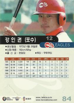 2000 Teleca #084 In-Kwon Kang Back