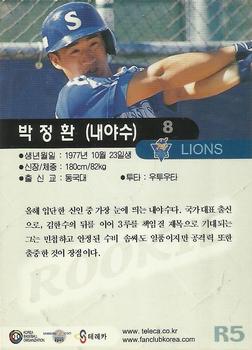 2000 Teleca - Star Rookie #R5 Jung-Hwan Park Back