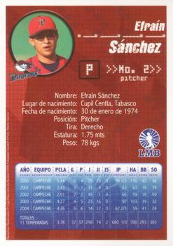 2005 Liga Mexicana de Beisbol #NNO Efrain Sanchez Back