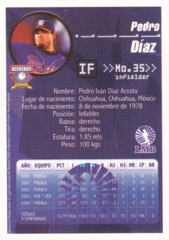 2005 Liga Mexicana de Beisbol #NNO Pedro Diaz Back