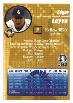 2005 Liga Mexicana de Beisbol #NNO Edgar Leyva Back