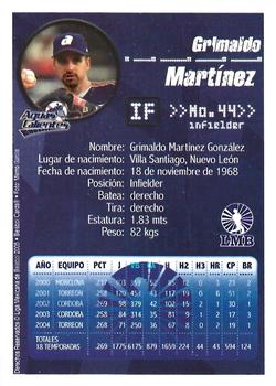 2005 Liga Mexicana de Beisbol #NNO Grimaldo Martinez Back
